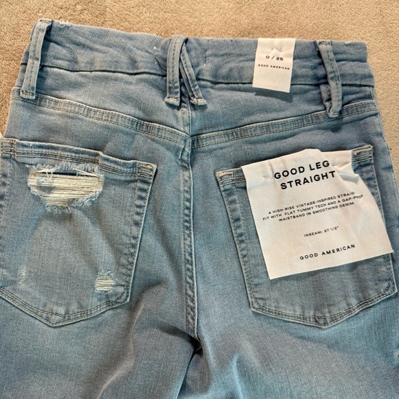 Good American Jeans good legs straight high-rise vintage inspired straight 0/25 - Picture 4 of 6
